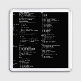 Магнит 55*55 с принтом ПРОГРАММИРОВАНИЕ 7 в Тюмени, Пластик | Размер: 65*65 мм; Размер печати: 55*55 мм | hugo weaving | pc | the matrix | код | компьютеры | матрица | матрица 4 | программист | программный код | цифры