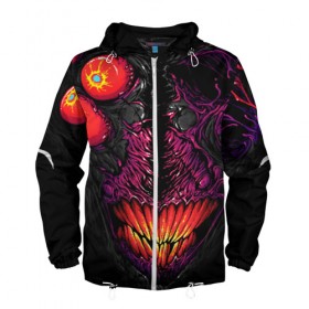 Мужская ветровка 3D с принтом CS GO hyper beast skin в Тюмени, 100% полиэстер | подол и капюшон оформлены резинкой с фиксаторами, два кармана без застежек по бокам, один потайной карман на груди | 