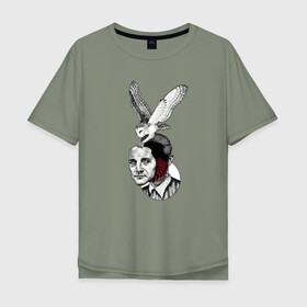 Мужская футболка хлопок Oversize с принтом Твин Пикс в Тюмени, 100% хлопок | свободный крой, круглый ворот, “спинка” длиннее передней части | дэвид линч