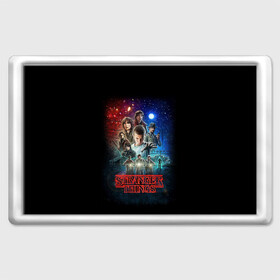 Магнит 45*70 с принтом Stranger Things в Тюмени, Пластик | Размер: 78*52 мм; Размер печати: 70*45 | Тематика изображения на принте: beyond | eleven | hopper | jane | mike | stranger | things | wheeler | дастин | дела | джейн | загадочные | майк | одиннадцать | очень | события | странные | уилер | хендерсон | хоппер