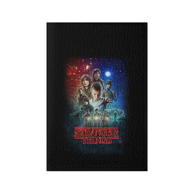 Обложка для паспорта матовая кожа с принтом Stranger Things в Тюмени, натуральная матовая кожа | размер 19,3 х 13,7 см; прозрачные пластиковые крепления | Тематика изображения на принте: beyond | eleven | hopper | jane | mike | stranger | things | wheeler | дастин | дела | джейн | загадочные | майк | одиннадцать | очень | события | странные | уилер | хендерсон | хоппер