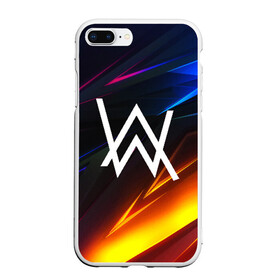 Чехол для iPhone 7Plus/8 Plus матовый с принтом ALAN WALKER STRIPES в Тюмени, Силикон | Область печати: задняя сторона чехла, без боковых панелей | Тематика изображения на принте: alan walker | aw | electro | electro music | music | алан уокер | музыка | музыкант | электро | электронная музыка