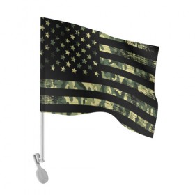 Флаг для автомобиля с принтом American Flag Camo в Тюмени, 100% полиэстер | Размер: 30*21 см | Тематика изображения на принте: eagle | states | united | usa | армейские | армия | камуфляж | орел | служба | снайпер | соединенных | солдат | сша | форма | штатов