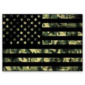 Поздравительная открытка с принтом American Flag Camo в Тюмени, 100% бумага | плотность бумаги 280 г/м2, матовая, на обратной стороне линовка и место для марки
 | eagle | states | united | usa | армейские | армия | камуфляж | орел | служба | снайпер | соединенных | солдат | сша | форма | штатов