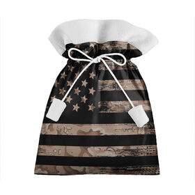 Подарочный 3D мешок с принтом American Flag Camo в Тюмени, 100% полиэстер | Размер: 29*39 см | Тематика изображения на принте: eagle | states | united | usa | армейские | армия | камуфляж | орел | служба | снайпер | соединенных | солдат | сша | форма | штатов