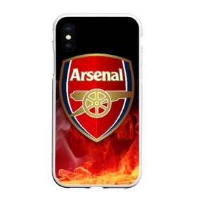 Чехол для iPhone XS Max матовый с принтом Arsenal в Тюмени, Силикон | Область печати: задняя сторона чехла, без боковых панелей | arsenal | arsenal fc | the gunners | английский клуб | арсенал | лондон | лондонский арсенал | премьер лига | футбол | футболист | футбольный клуб