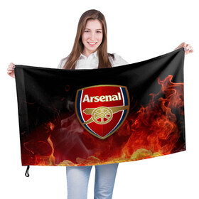 Флаг 3D с принтом Arsenal в Тюмени, 100% полиэстер | плотность ткани — 95 г/м2, размер — 67 х 109 см. Принт наносится с одной стороны | arsenal | arsenal fc | the gunners | английский клуб | арсенал | лондон | лондонский арсенал | премьер лига | футбол | футболист | футбольный клуб