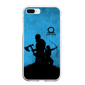 Чехол для iPhone 7Plus/8 Plus матовый с принтом God of War в Тюмени, Силикон | Область печати: задняя сторона чехла, без боковых панелей | god | playstation | war | атрей | бог | войны | кратос | левиафан | лук | лучник | призрак спарты | топор