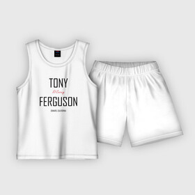 Детская пижама с шортами хлопок с принтом Tony Ferguson в Тюмени,  |  | cucuy | el cucuy | mma | tony ferguson | ufc | бабайка | бугимен | конор | мма | орел | тони | тони фергюсон | хабиб | эль кукуй | юфс