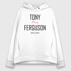 Женское худи Oversize хлопок с принтом Tony Ferguson в Тюмени, френч-терри — 70% хлопок, 30% полиэстер. Мягкий теплый начес внутри —100% хлопок | боковые карманы, эластичные манжеты и нижняя кромка, капюшон на магнитной кнопке | cucuy | el cucuy | mma | tony ferguson | ufc | бабайка | бугимен | конор | мма | орел | тони | тони фергюсон | хабиб | эль кукуй | юфс