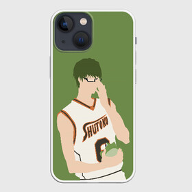 Чехол для iPhone 13 mini с принтом Shintarou Midorima в Тюмени,  |  | Тематика изображения на принте: basket | basketball | kuroko | kuroko no basket | midorima | shintarou | баскетбол | куроко | мидорима | шинтаро