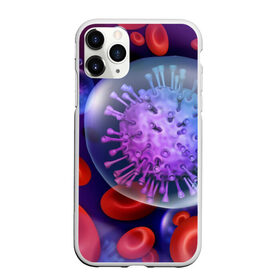 Чехол для iPhone 11 Pro матовый с принтом Лейкоциты и клетка в Тюмени, Силикон |  | вены | внутренности | кровь | лейкоциты | медицина | операция | разрез | сердце | строение человека | ужас | ужасы | частицы