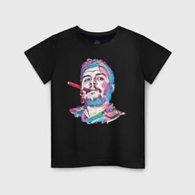 Детская футболка хлопок с принтом Эрнесто Че Гевара в Тюмени, 100% хлопок | круглый вырез горловины, полуприлегающий силуэт, длина до линии бедер | куба | че гевара | эрнесто | эрнесто че гевара