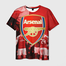 Мужская футболка 3D с принтом Arsenal в Тюмени, 100% полиэфир | прямой крой, круглый вырез горловины, длина до линии бедер | arsenal | arsenal fc | the gunners | английский клуб | арсенал | лондон | лондонский арсенал | премьер лига | футбол | футболист | футбольный клуб