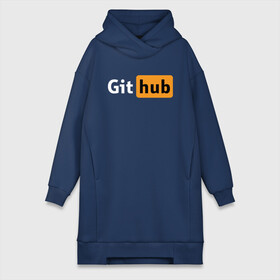 Платье-худи хлопок с принтом Git Hub в Тюмени,  |  | git hub | github | it | кодинг