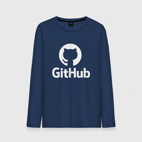 Мужской лонгслив хлопок с принтом GitHub в Тюмени, 100% хлопок |  | git hub | github | it | кодинг | программист