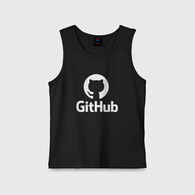 Детская майка хлопок с принтом GitHub в Тюмени,  |  | git hub | github | it | кодинг | программист
