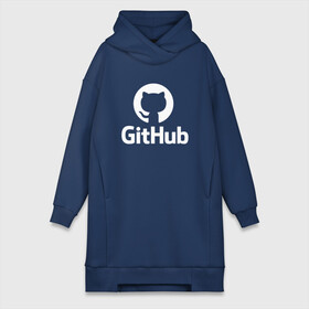 Платье-худи хлопок с принтом GitHub в Тюмени,  |  | git hub | github | it | кодинг | программист