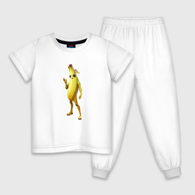 Детская пижама хлопок с принтом Fortnite в Тюмени, 100% хлопок |  брюки и футболка прямого кроя, без карманов, на брюках мягкая резинка на поясе и по низу штанин
 | королевская битва фортнайт