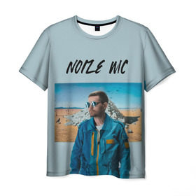 Мужская футболка 3D с принтом Noize MC в Тюмени, 100% полиэфир | прямой крой, круглый вырез горловины, длина до линии бедер | Тематика изображения на принте: music | noize | noize mc | rap | все как у людей | музыка | музыкант | надпись | нойз | нойз мс | рэп