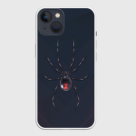 Чехол для iPhone 13 с принтом Каракурт в Тюмени,  |  | Тематика изображения на принте: marvel | spider | австралия | арахнофобия | вдова | кокон | красная | марвел | муха | насекомое | нить | паутина | полосы | сеть | спайдер | супергерой | тарантул | укус | фобия | черная | яд