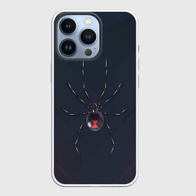 Чехол для iPhone 13 Pro с принтом Каракурт в Тюмени,  |  | Тематика изображения на принте: marvel | spider | австралия | арахнофобия | вдова | кокон | красная | марвел | муха | насекомое | нить | паутина | полосы | сеть | спайдер | супергерой | тарантул | укус | фобия | черная | яд