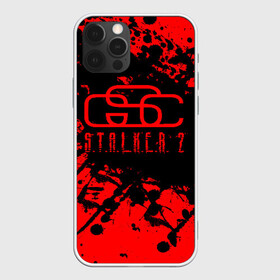 Чехол для iPhone 12 Pro с принтом Stalker GSC red в Тюмени, силикон | область печати: задняя сторона чехла, без боковых панелей | gsc game world | stalker | stalker 2 | stalker 2 дата | stalker 2 прохождение | stalker red | stalker майка | скачать stalker 2 | сталкер | сталкер майка | сталкер свидшот