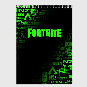 Скетчбук с принтом FORTNITE НОВЫЙ СЕЗОН в Тюмени, 100% бумага
 | 48 листов, плотность листов — 100 г/м2, плотность картонной обложки — 250 г/м2. Листы скреплены сверху удобной пружинной спиралью | 10 | battle | fort | fortnite | royale | season | битва | королевская | новый | сезон | форт | фортнайт