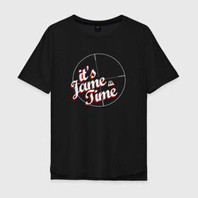 Мужская футболка хлопок Oversize с принтом cs:go - Jame Time! (Avangar) в Тюмени, 100% хлопок | свободный крой, круглый ворот, “спинка” длиннее передней части | avangar | awp | csgo | jame | авангар | ксго