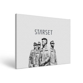 Холст прямоугольный с принтом Starset Band в Тюмени, 100% ПВХ |  | logo | rock | starset | лого | рок | старсет
