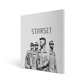 Холст квадратный с принтом Starset Band в Тюмени, 100% ПВХ |  | logo | rock | starset | лого | рок | старсет