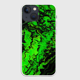 Чехол для iPhone 13 mini с принтом Тёмные зеленые краски в Тюмени,  |  | abstract | acrylic | art | color | liquid | modern | paint | painting | splash | абстракция | акрил | арт | брызги | жидкость | искусство | краска | рисунок | современный