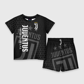 Детский костюм с шортами 3D с принтом Ювентус в Тюмени,  |  | bianconeri | juve | juventus | италия | роналду | серия а | турин | форма | футбол | футболист | футбольная | футбольный клуб | черно белые | юве | ювентус