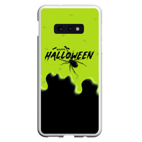 Чехол для Samsung S10E с принтом Happy Halloween в Тюмени, Силикон | Область печати: задняя сторона чехла, без боковых панелей | ghost | halloween | ведьма | джек | дух | кельты | монстр | нечисть | паук | паутина | праздник | привидение | призрак | пугало | тень | тыква | хеллоуин | хэллоуин