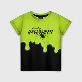 Детская футболка 3D с принтом Happy Halloween в Тюмени, 100% гипоаллергенный полиэфир | прямой крой, круглый вырез горловины, длина до линии бедер, чуть спущенное плечо, ткань немного тянется | ghost | halloween | ведьма | джек | дух | кельты | монстр | нечисть | паук | паутина | праздник | привидение | призрак | пугало | тень | тыква | хеллоуин | хэллоуин