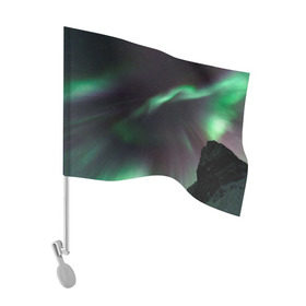 Флаг для автомобиля с принтом Северное сияние в Тюмени, 100% полиэстер | Размер: 30*21 см | звезда | звездное | звезды | космический | космос | космосе | небо | север | северное | сияние | сиянием | сияния