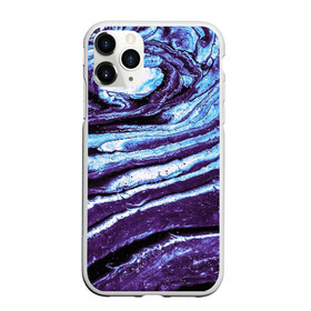 Чехол для iPhone 11 Pro Max матовый с принтом Фиолетовые краски металлик в Тюмени, Силикон |  | 