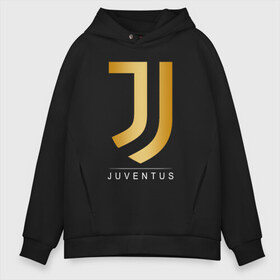 Мужское худи Oversize хлопок с принтом JUVENTUS GOLDEN LOGO в Тюмени, френч-терри — 70% хлопок, 30% полиэстер. Мягкий теплый начес внутри —100% хлопок | боковые карманы, эластичные манжеты и нижняя кромка, капюшон на магнитной кнопке | cr7 | juve | juventus | ronaldo | роналдо | ювентус