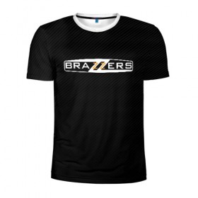 Мужская футболка 3D спортивная с принтом BRAZZERS в Тюмени, 100% полиэстер с улучшенными характеристиками | приталенный силуэт, круглая горловина, широкие плечи, сужается к линии бедра | brazzers | hub | бразерс