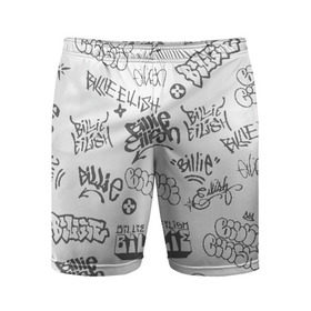 Мужские шорты 3D спортивные с принтом Billie Eilish Graffiti Gray в Тюмени,  |  | billie | eilish | graffiti | grunge | айлиш | беляш | беляшик | билли | биляш | граффити | татуировки