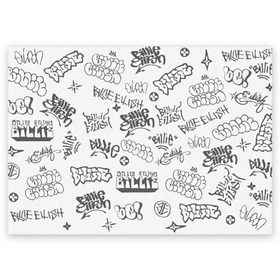 Поздравительная открытка с принтом Billie Eilish Graffiti Gray в Тюмени, 100% бумага | плотность бумаги 280 г/м2, матовая, на обратной стороне линовка и место для марки
 | billie | eilish | graffiti | grunge | айлиш | беляш | беляшик | билли | биляш | граффити | татуировки