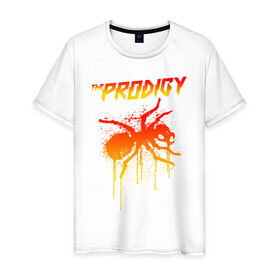 Мужская футболка хлопок с принтом THE PRODIGY в Тюмени, 100% хлопок | прямой крой, круглый вырез горловины, длина до линии бедер, слегка спущенное плечо. | prodigy | the prodigy