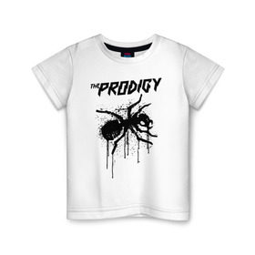Детская футболка хлопок с принтом THE PRODIGY в Тюмени, 100% хлопок | круглый вырез горловины, полуприлегающий силуэт, длина до линии бедер | Тематика изображения на принте: prodigy | the prodigy