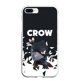 Чехол для iPhone 7Plus/8 Plus матовый с принтом BRAWL STARS CROW в Тюмени, Силикон | Область печати: задняя сторона чехла, без боковых панелей | android | brawl stars | colt | crow | games | leon | penny | poco. | shelly | spike | wanted | брав | бравл старс | звезды | игры | мобильные игры | старс