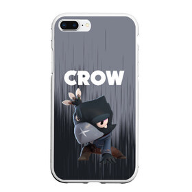 Чехол для iPhone 7Plus/8 Plus матовый с принтом BRAWL STARS CROW в Тюмени, Силикон | Область печати: задняя сторона чехла, без боковых панелей | android | brawl stars | colt | crow | games | leon | penny | poco. | shelly | spike | wanted | брав | бравл старс | звезды | игры | мобильные игры | старс