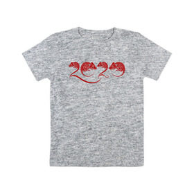 Детская футболка хлопок с принтом 2020 год крысы в Тюмени, 100% хлопок | круглый вырез горловины, полуприлегающий силуэт, длина до линии бедер | 