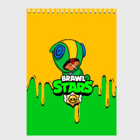 Скетчбук с принтом BRAWL STARS LEON в Тюмени, 100% бумага
 | 48 листов, плотность листов — 100 г/м2, плотность картонной обложки — 250 г/м2. Листы скреплены сверху удобной пружинной спиралью | brawl stars | bull | colt | leon | stars | берли | бо | брок | ворон | джесси | динамайк | дэррил | кольт | леон | мортис | нита | пайпер | пенни | поко | пэм | рикошет | спайк | тара | фрэнк | шелли | эль примо