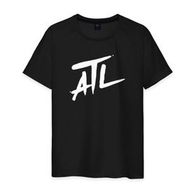 Мужская футболка хлопок с принтом ATL ACIDHOUZE в Тюмени, 100% хлопок | прямой крой, круглый вырез горловины, длина до линии бедер, слегка спущенное плечо. | acidhouze | atl | atl acidhouze | rap | russia | атл | реп | россия