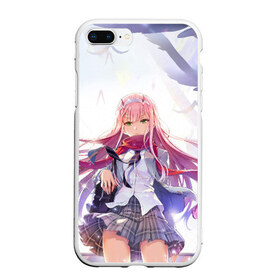 Чехол для iPhone 7Plus/8 Plus матовый с принтом Darling In The Franxx в Тюмени, Силикон | Область печати: задняя сторона чехла, без боковых панелей | 02 | anime | darling in the franxx | hiro | manga | zero two | аниме | ахегао | любимый во франксе | манга | милый во франксе | ноль два | хиро