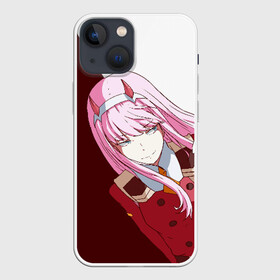 Чехол для iPhone 13 mini с принтом Ноль два диагональ в Тюмени,  |  | 02 | anime | darling in the franxx | hiro | manga | zero two | аниме | ахегао | любимый во франксе | манга | милый во франксе | ноль два | хиро